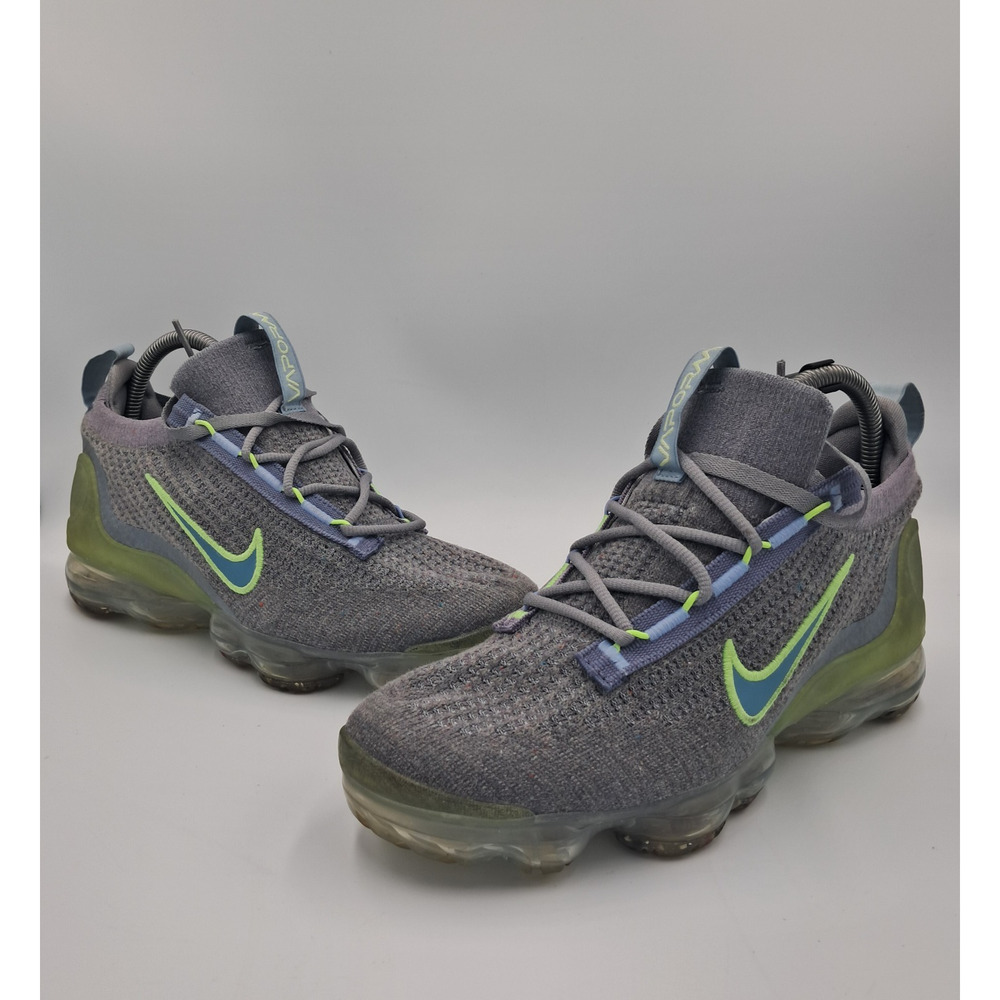 Size 6.5Y - Nike Air VaporMax 2021 Particle Grey Liquid Lime (GS) - DB1550-003